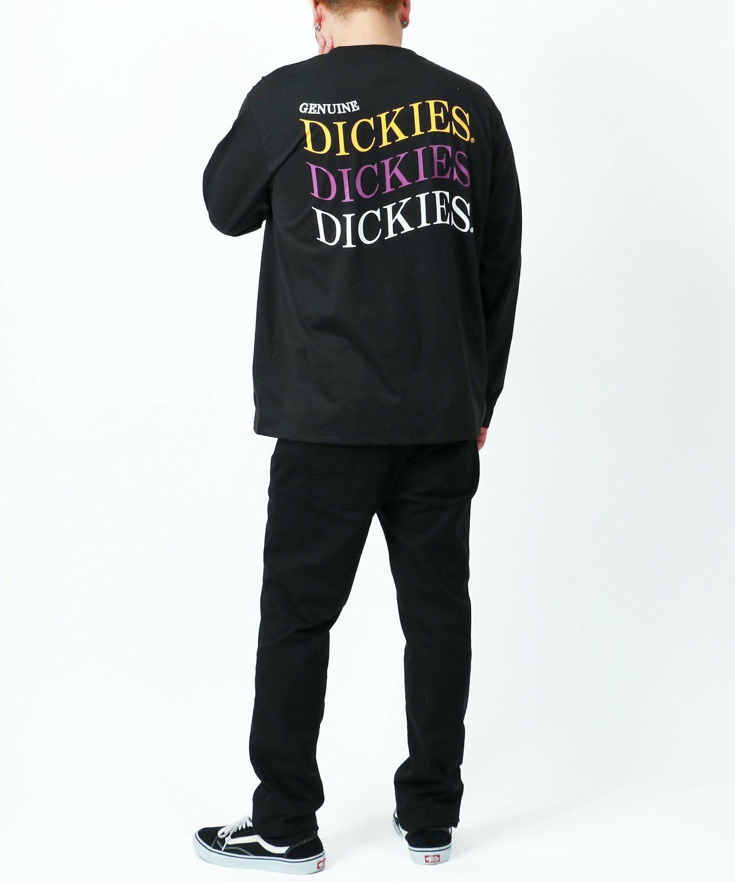 GENUINE Dickies Tシャツ メンズ 大きいサイズ 長袖 バック ロゴ プリント
